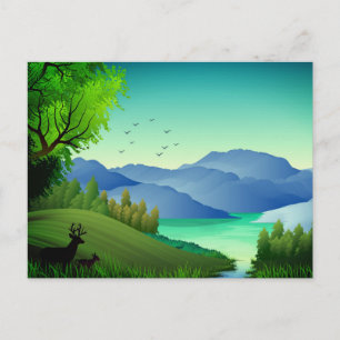 Cartão Postal De Festividades Nature Landscape Illustration-46855