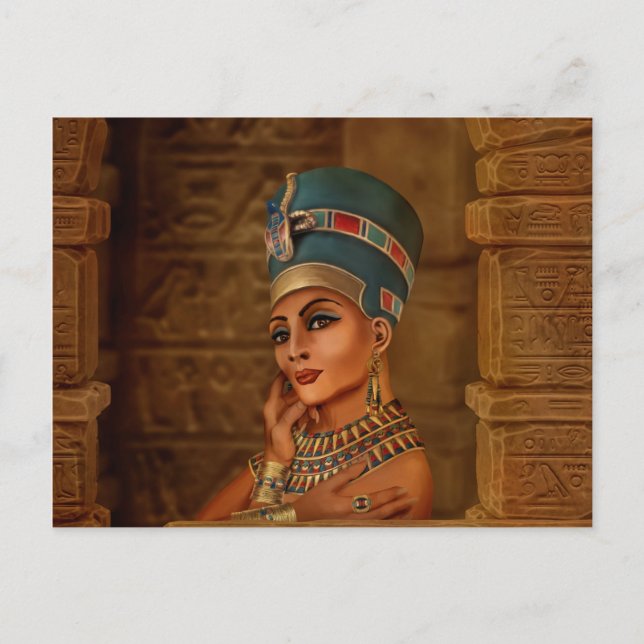 Cartão Postal De Festividades Nefertiti - Neferneferuaten (Frente)