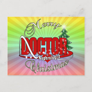 CARTÃO POSTAL DE FESTIVIDADES NEPHROLOGISTA MÉDICO CHRISTMAS