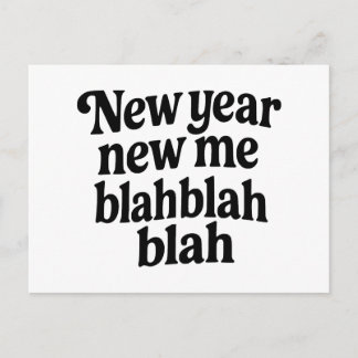 Cartão Postal De Festividades New Year New Me Sarcastic NYE resolution slogan