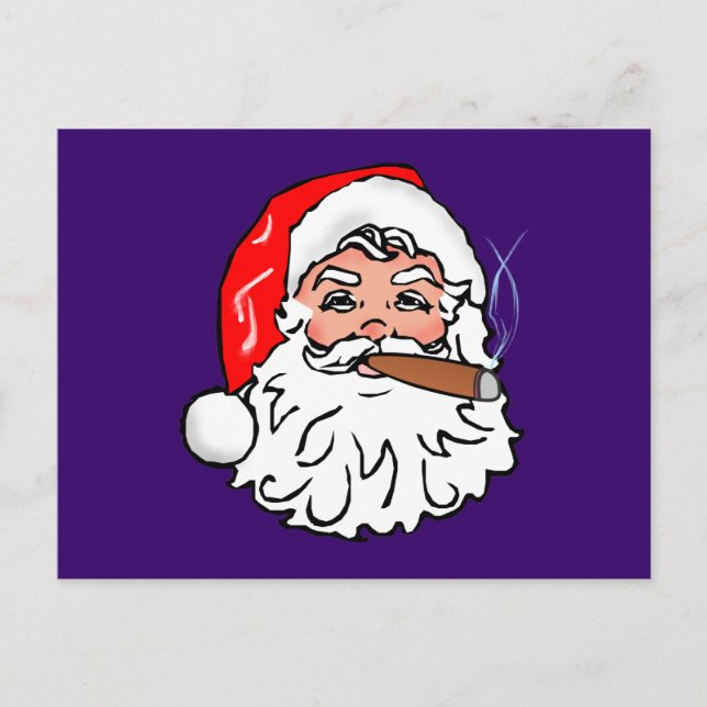 Cartão Postal De Festividades Nikolaus papai noel cigarro Papai Noel cigar (Frente)