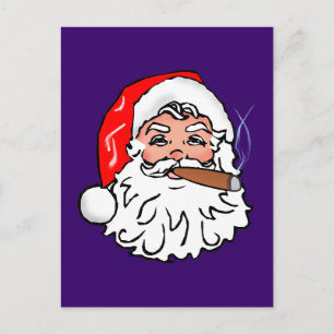 Cartão Postal De Festividades Nikolaus papai noel cigarro Papai Noel cigar