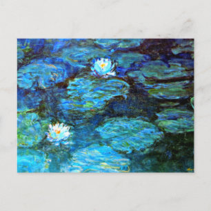 Cartão Postal De Festividades Ninféias (azuis) por Claude Monet