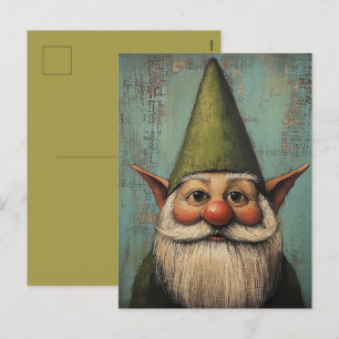 Cartão Postal De Festividades Nisse de Natal - Arte Tradicional de Férias Nórdic