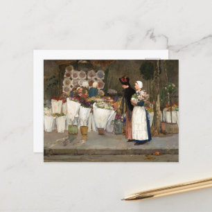 Cartão Postal De Festividades No Florista por Frederick Childe Hassam