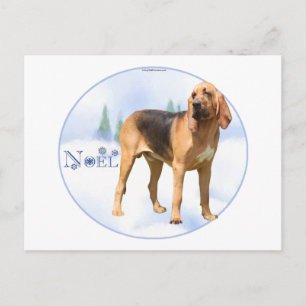 Cartão Postal De Festividades Noel Bloodhound