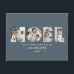 Cartão Postal De Festividades Noel Christmas bold 4 foto simples Holiday<br><div class="desc">Divertimento brilhante e colorido Noel Natal design de 4 fotos no feriado. Vias de cores vermelhas,  verdes,  marinhos azuis e cor-de-rosa disponíveis.</div>