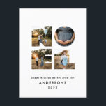 Cartão Postal De Festividades Noel Christmas bold 4 foto simples Holiday<br><div class="desc">Divertimento brilhante e colorido Noel Natal design de 4 fotos no feriado. Vias de cores vermelhas,  verdes,  marinhos azuis,  pretas e cor-de-rosa disponíveis.</div>