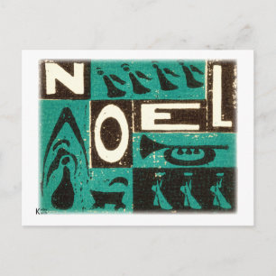 Cartão Postal De Festividades Noel Green
