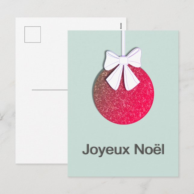 Cartão Postal De Festividades Noel Holiday do Joyeux (Frente/Verso)