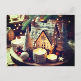 Cartão Postal De Festividades Noel Nórdico | Design de Natal