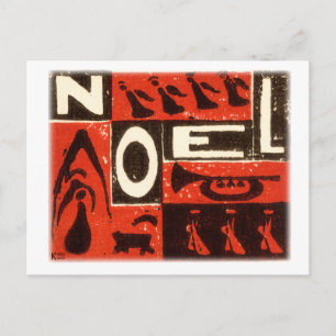 Cartão Postal De Festividades Noel Red