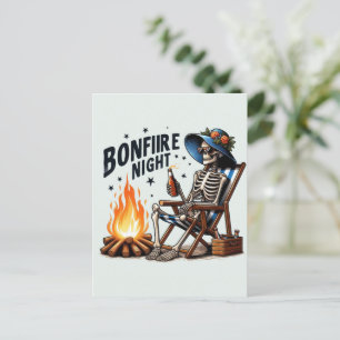 Cartão Postal De Festividades Noite de Bonfire - Campo de praia (2)