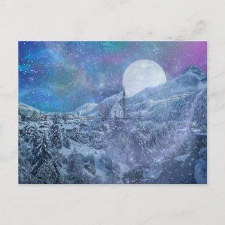 Cartão Postal De Festividades Noite de inverno