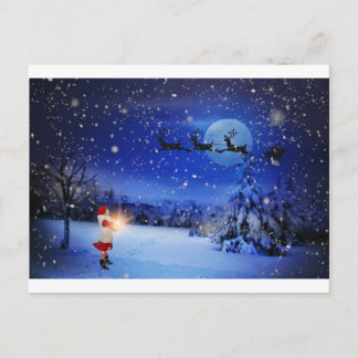 Cartão Postal De Festividades Noite de Natal