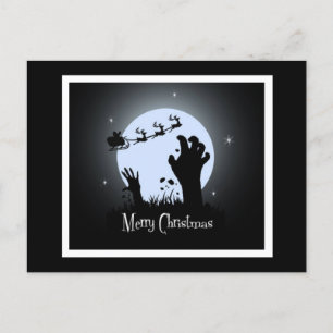 Cartão Postal De Festividades Noite de Natal Zumbi