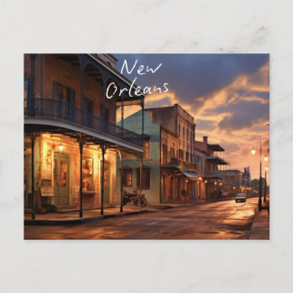 Cartão Postal De Festividades "Noites de inverno em Nova Orleans"