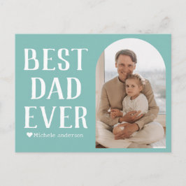 Cartão Postal De Festividades Nome de Foto do Dia de os pais da Família Moderna 