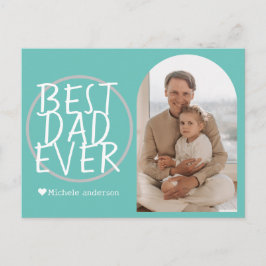 Cartão Postal De Festividades Nome de Foto do Dia de os pais da Família Moderna 