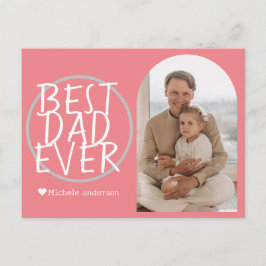 Cartão Postal De Festividades Nome de Foto do Dia de os pais da Família Moderna 