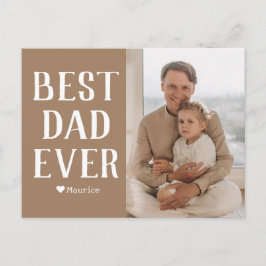 Cartão Postal De Festividades Nome de Foto do Dia de os pais da Família Moderna