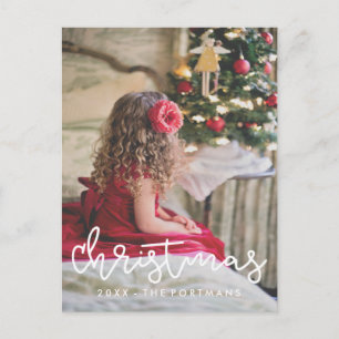 Cartão Postal De Festividades Nome e Fotografia do Natal