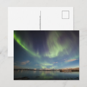 Cartão Postal De Festividades Norte Lights Noruega