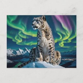 Cartão Postal De Festividades “Northern Sky Wanderer” – Snow Leopard Portrait