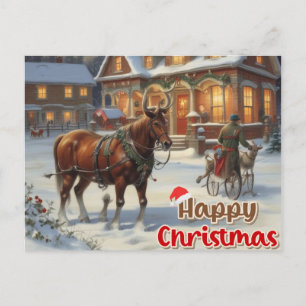 Cartão Postal De Festividades Nós desejamos um feliz natal - 007