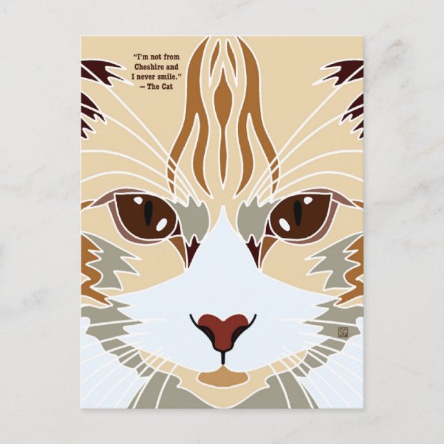 Cartão Postal De Festividades Not a Cheshire Cat Postcards (Frente)