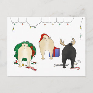 Cartão Postal De Festividades Nothin' Butt A Pug Christmas