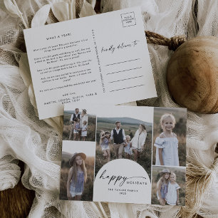 Cartão Postal De Festividades Notícias da família de fotos multilíngues do Moder