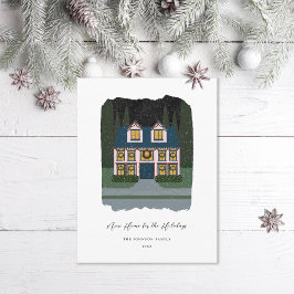 Cartão Postal De Festividades Nova casa para os feriados ilustrados