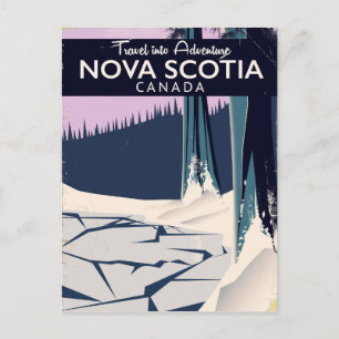 Cartão Postal De Festividades Nova Escócia, poster de viagens de férias do Canad