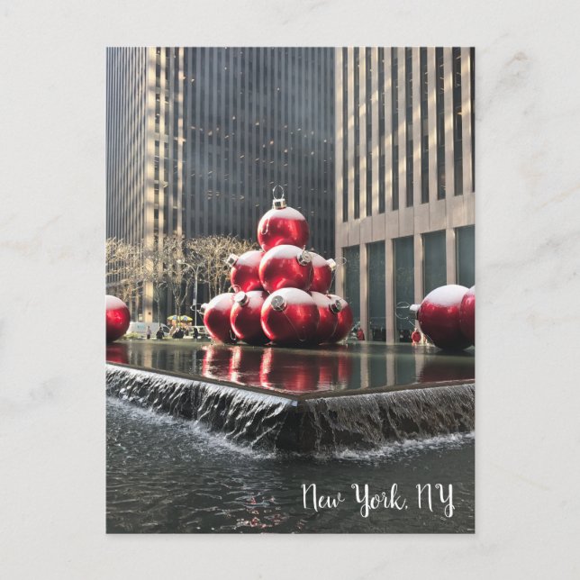 Cartão Postal De Festividades Nova Iorque, NY Christmas Rockefeller Center Photo (Frente)