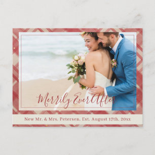 Cartão Postal De Festividades Novatos Merrivelmente Depois da foto vermelha de N