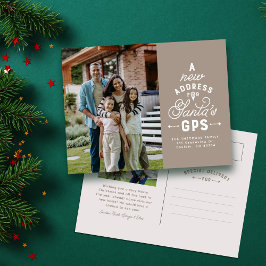 Cartão Postal De Festividades Novo endereço dois marinho de fotos - Natal neutro