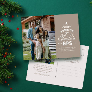 Cartão Postal De Festividades Novo endereço dois marinho de fotos - Natal neutro