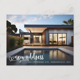 Cartão Postal De Festividades Novo Endereço Mudando Foto para Casa