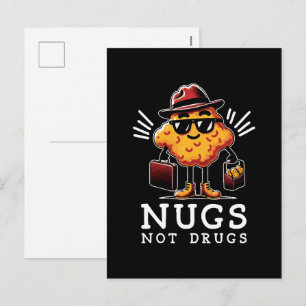 Cartão Postal De Festividades Nuggets Crocantes Não Drogas