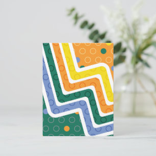 Cartão Postal De Festividades Números Geométricos 3