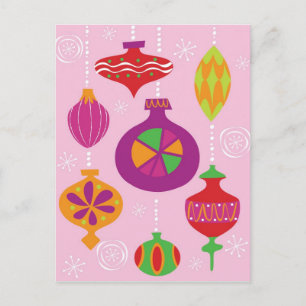 Cartão Postal De Festividades Numerous Christmas decoration illustrated in diffe