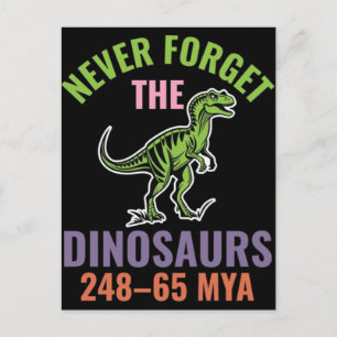 Cartão Postal De Festividades Nunca esqueça os dinossauros 24865 maa