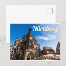 Cartão Postal De Festividades Nuremberg Hauptmarkt Nürnberg Bavaria Alemanha
