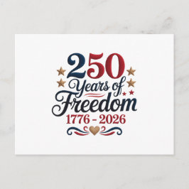 Cartão Postal De Festividades O 250º Aniversário da América