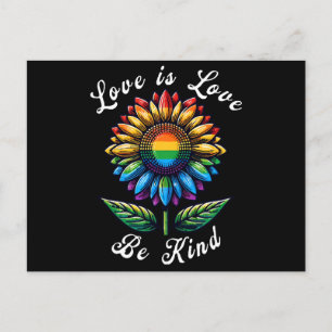 Cartão Postal De Festividades O Amor É Amar O Arco-Íris LGBT+ Gay Lésbica P