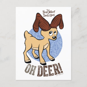 Cartão Postal De Festividades O ANO SEM UM PAPAI NOEL™   Vixen "Oh Deer"