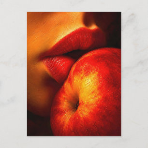 Cartão Postal De Festividades O Beijo de Nectarina – Um Retrato Íntimo