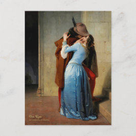 Cartão Postal De Festividades O beijo (Hayez) pintura romântica de Namorados
