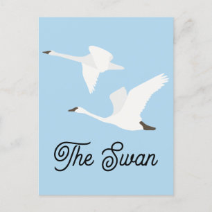 Cartão Postal De Festividades O bloco de cores do Cisne